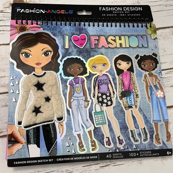 I Love Fashion Fashion Angels Design Sketch Set 100 Stickers - Picture 2 of 9
